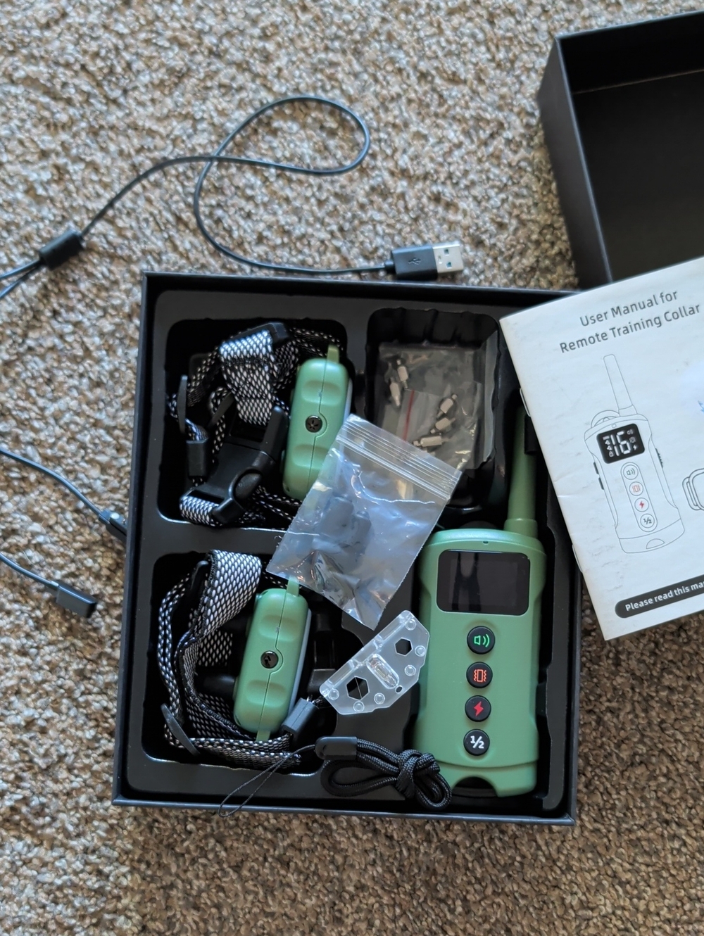 Dog Training Kit w/ 2 Waterproof Collars & Multi-level Options - Picture 2 of 3